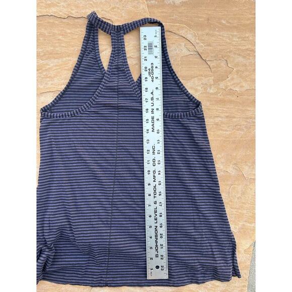 Lululemon Size M L See Measurements Dark Striped Long Racerback Tank Top MF - Picture 6 of 6